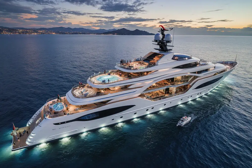 Yacht auf ruhigem Wasser