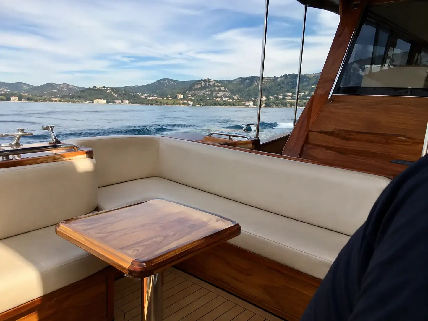 Sitzbereich auf einem Boot